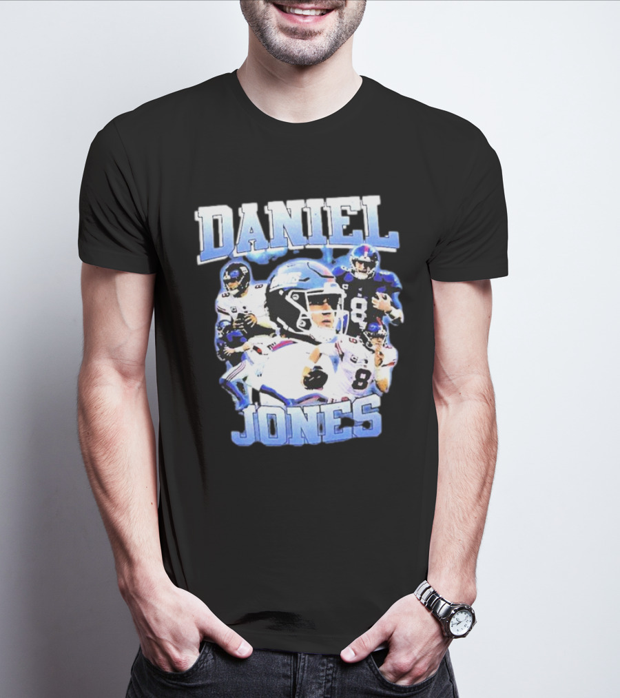 Daniel Jones Ny Giants Football Quarterback Montage T-Shirt