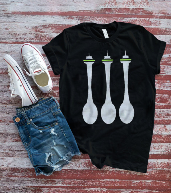 Seattle Spoon Space Needle Trio T-Shirt