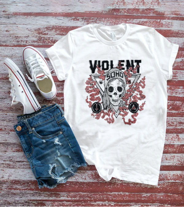 Violent Soho Blazin Skull Hungry Ghost Anniversary T-Shirt