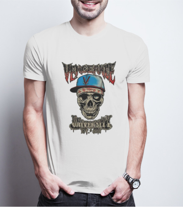 Vengeance University Zacky Vengeance Skull Cap Est 666 T-Shirt