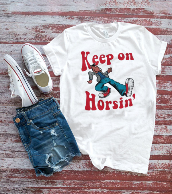 Hiphop Bojack Horseman Keep On Horsin' Retro Cartoon T-Shirt