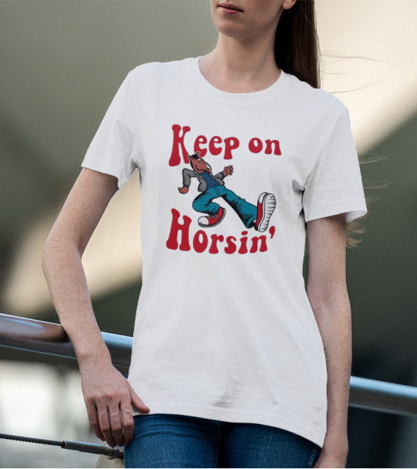 Hiphop Bojack Horseman Keep On Horsin' Retro Cartoon T-Shirt