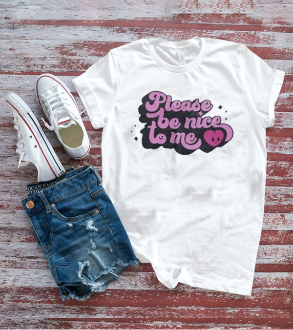 Please Be Nice To Me Heart Emoticon T-Shirt