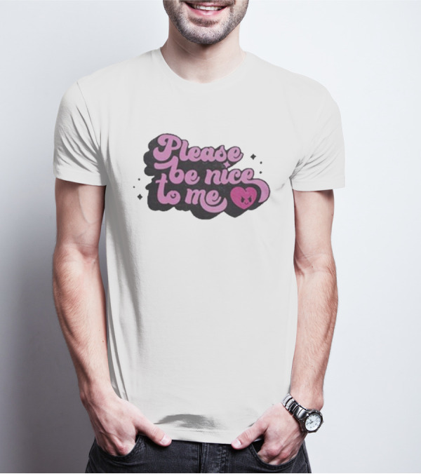 Please Be Nice To Me Heart Emoticon T-Shirt
