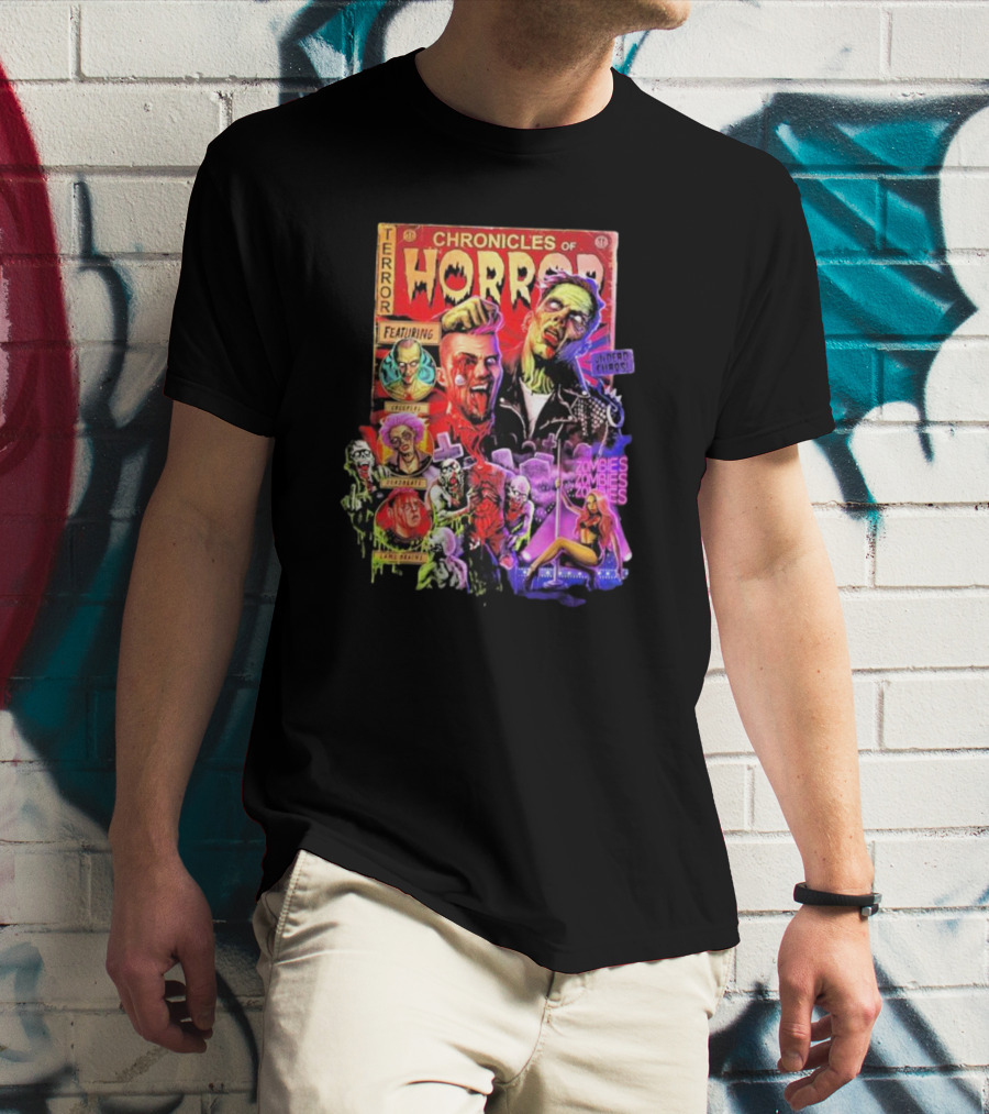 Chronicles Of Horror Terror Featuring Undead Chaos Zombies T-Shirt