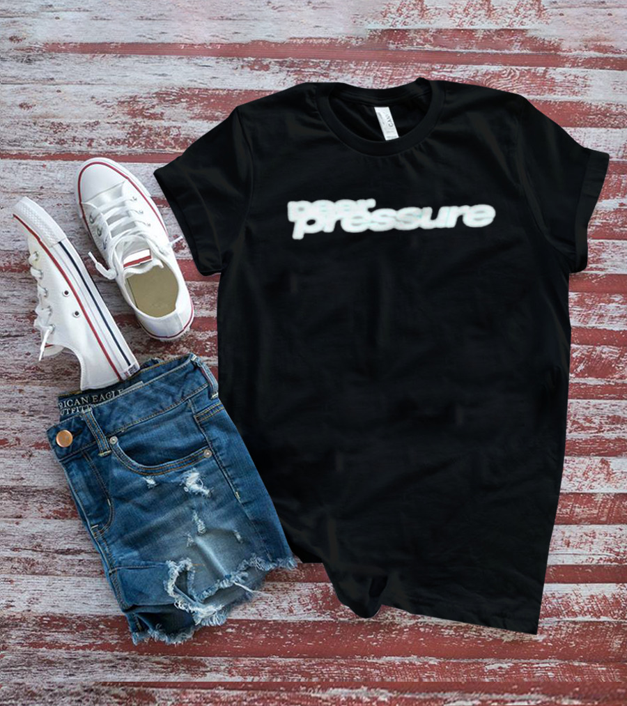 Drake Peer Pressure Bold Blurred Text T-Shirt