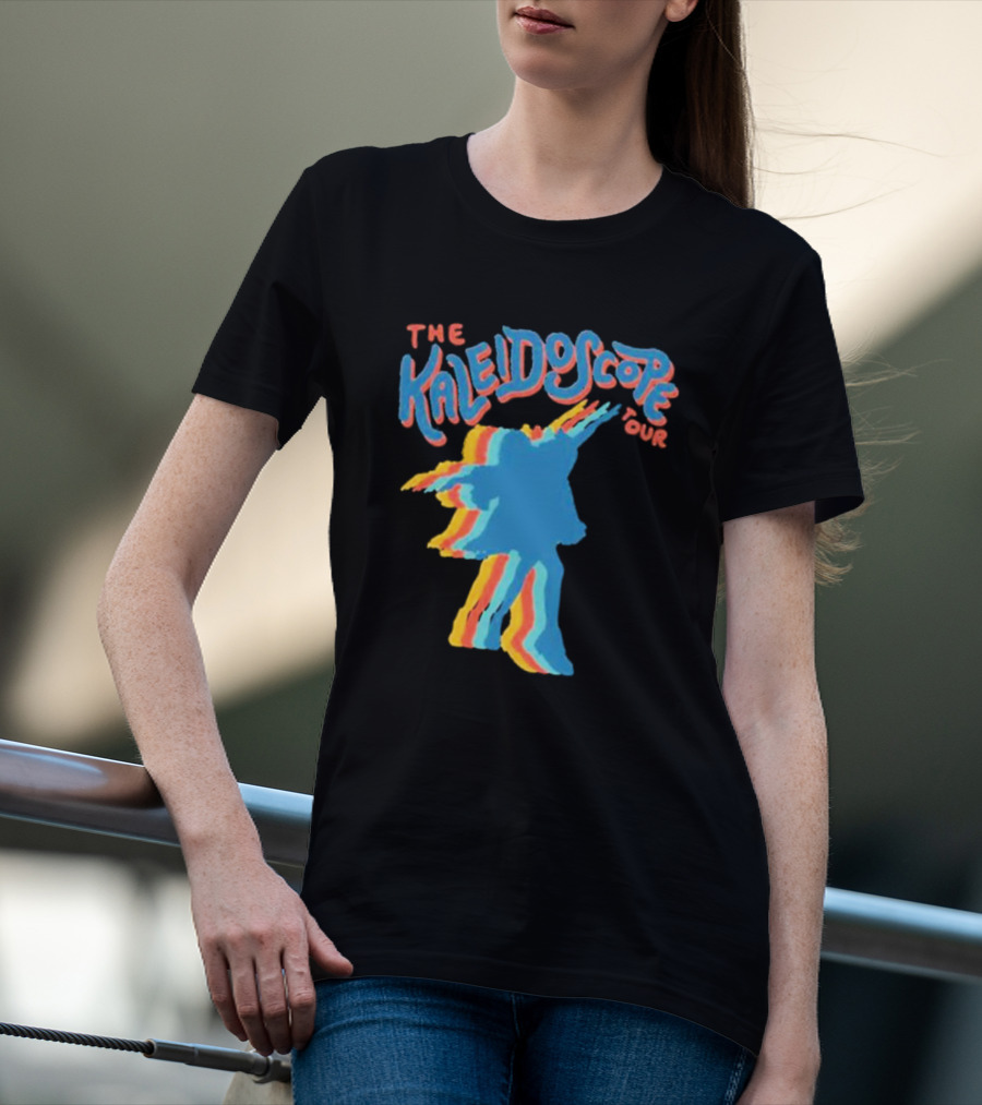 The Kaleidoscope Tour Silhouette With Multicolor Outline T-Shirt