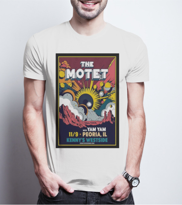 The Motet Fall Tour Peoria IL With Yam Yam At Kenny's Westside 11/9 T-Shirt