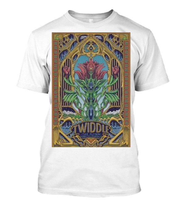 Twiddle The Flynn Burlington Tour Psychedelic Floral Art Deco T-Shirt