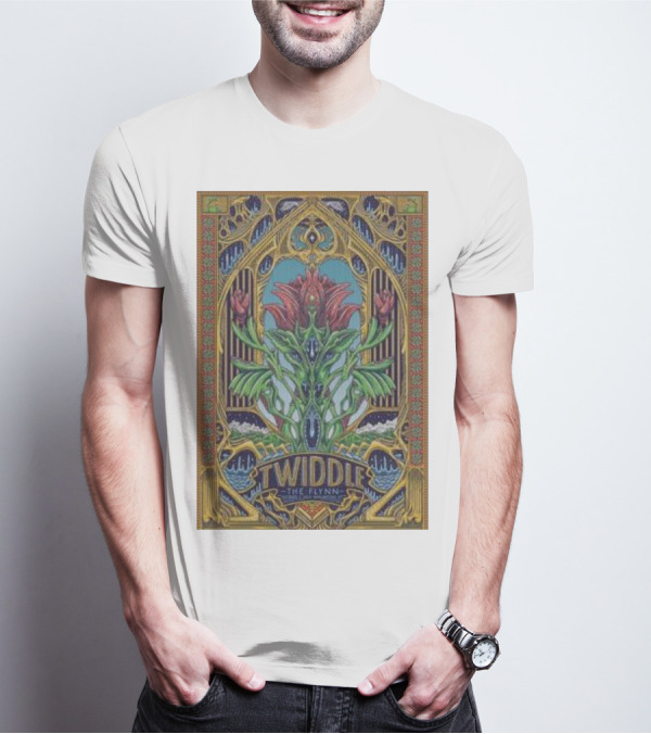 Twiddle The Flynn Burlington Tour Psychedelic Floral Art Deco T-Shirt