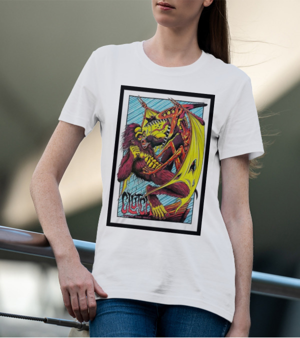 Clutch Gorilla Wrestling Dragon Art October 7th T-Shirt