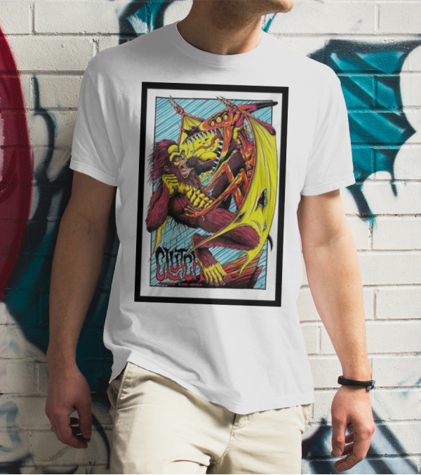 Clutch Gorilla Wrestling Dragon Art October 7th T-Shirt