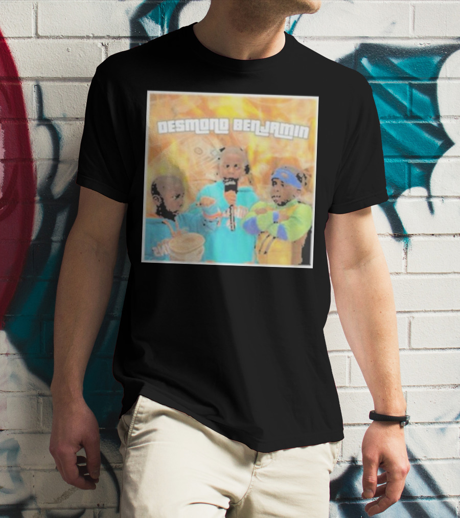 Desmond Benjamin Trio With Microphone And Cash Background T-Shirt