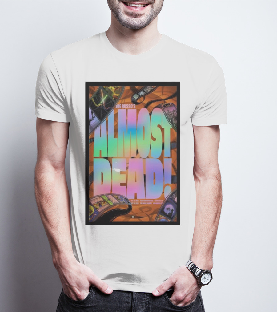 Joe Russo's Almost Dead Colorful Film Strip October 14 Concert T-Shirt