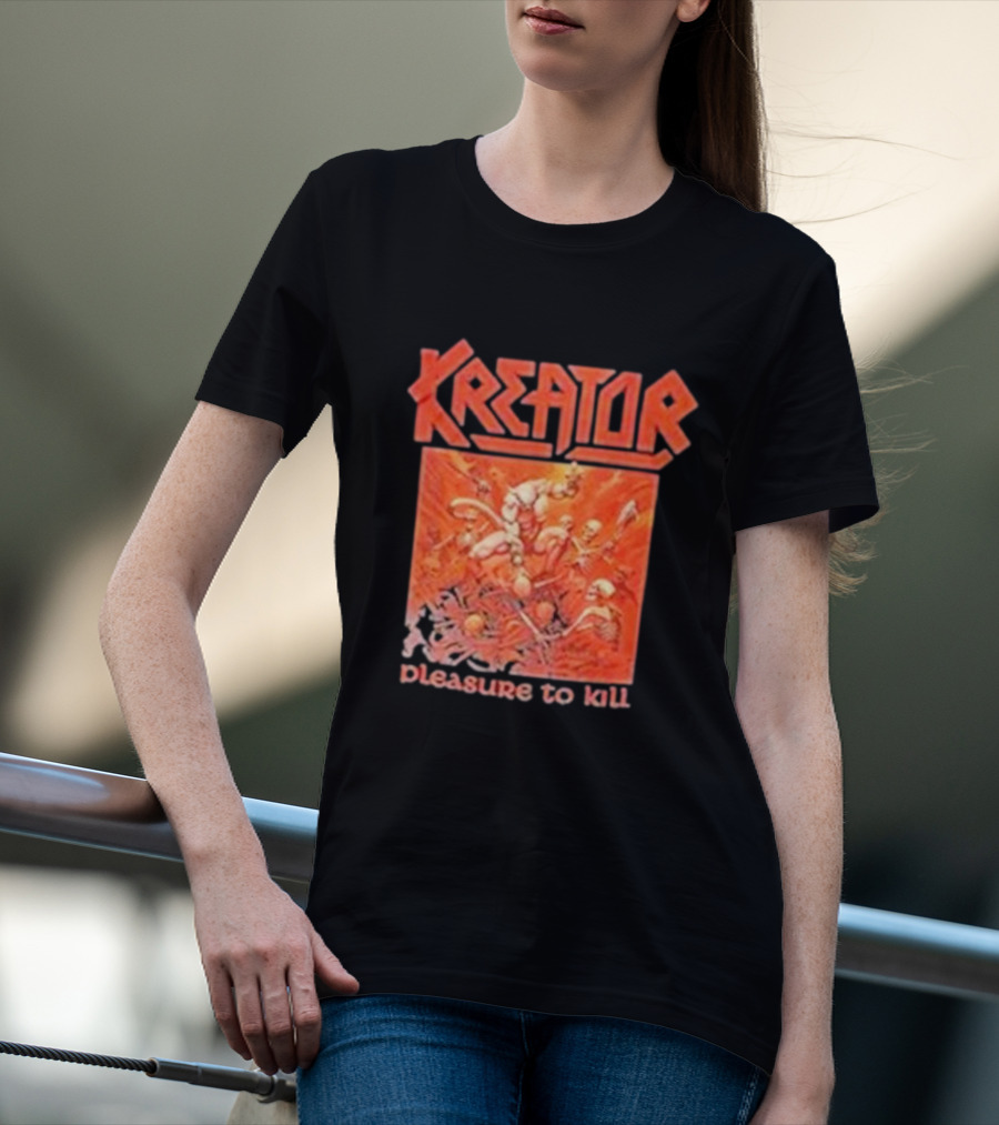 Kreator Pleasure To Kill Album Art Red T-Shirt