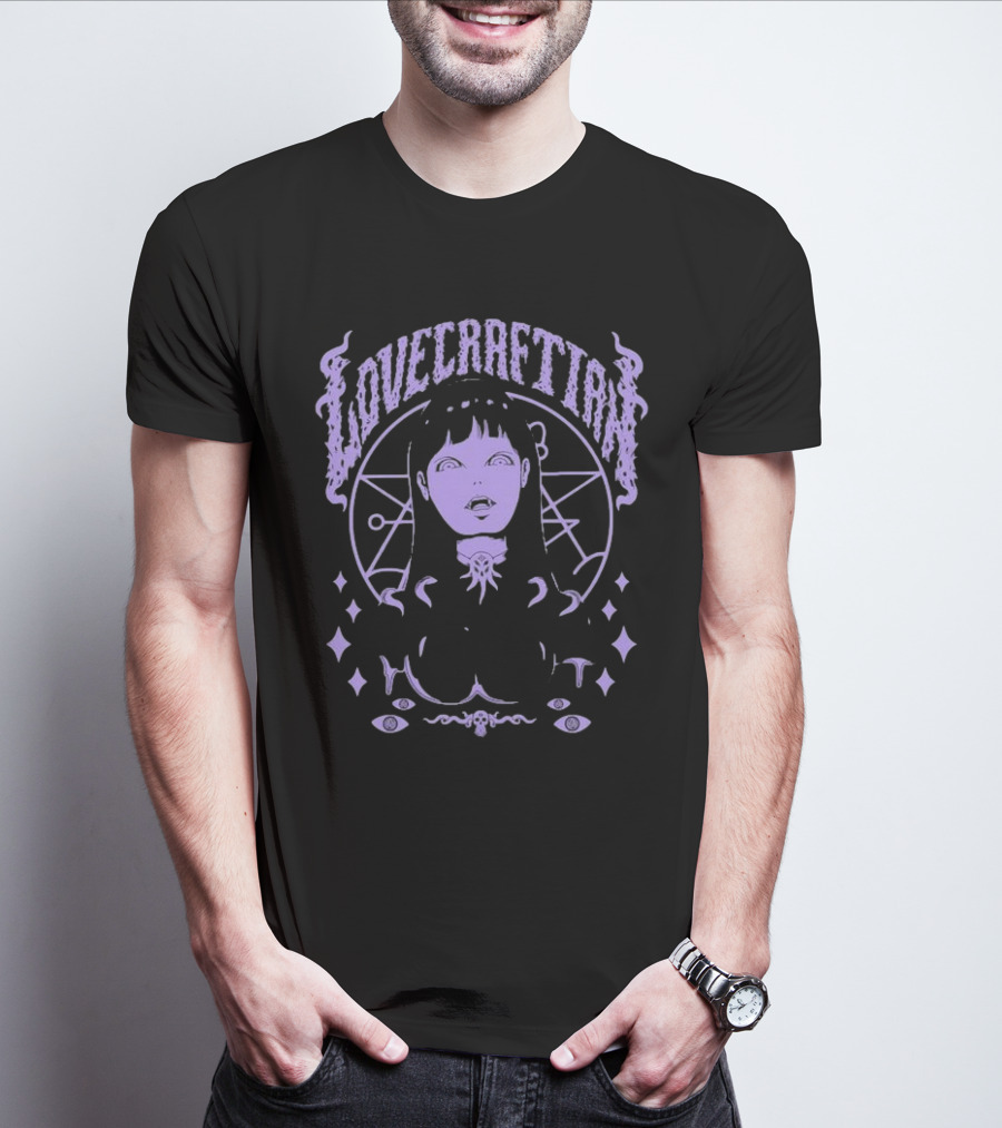 Lovecraftian Mystic Girl With Symbolic Elements T-Shirt