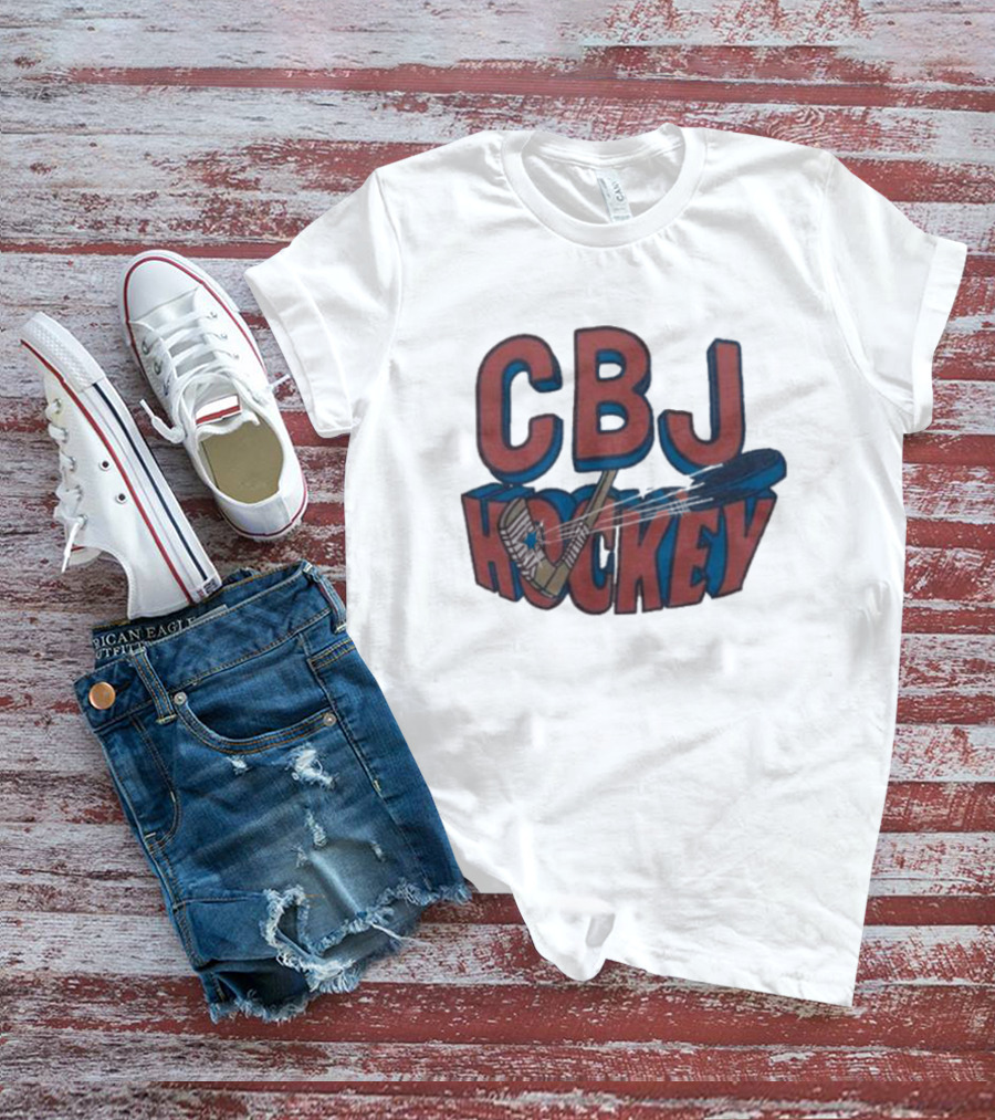 CBJ Hockey Stick And Puck T-Shirt