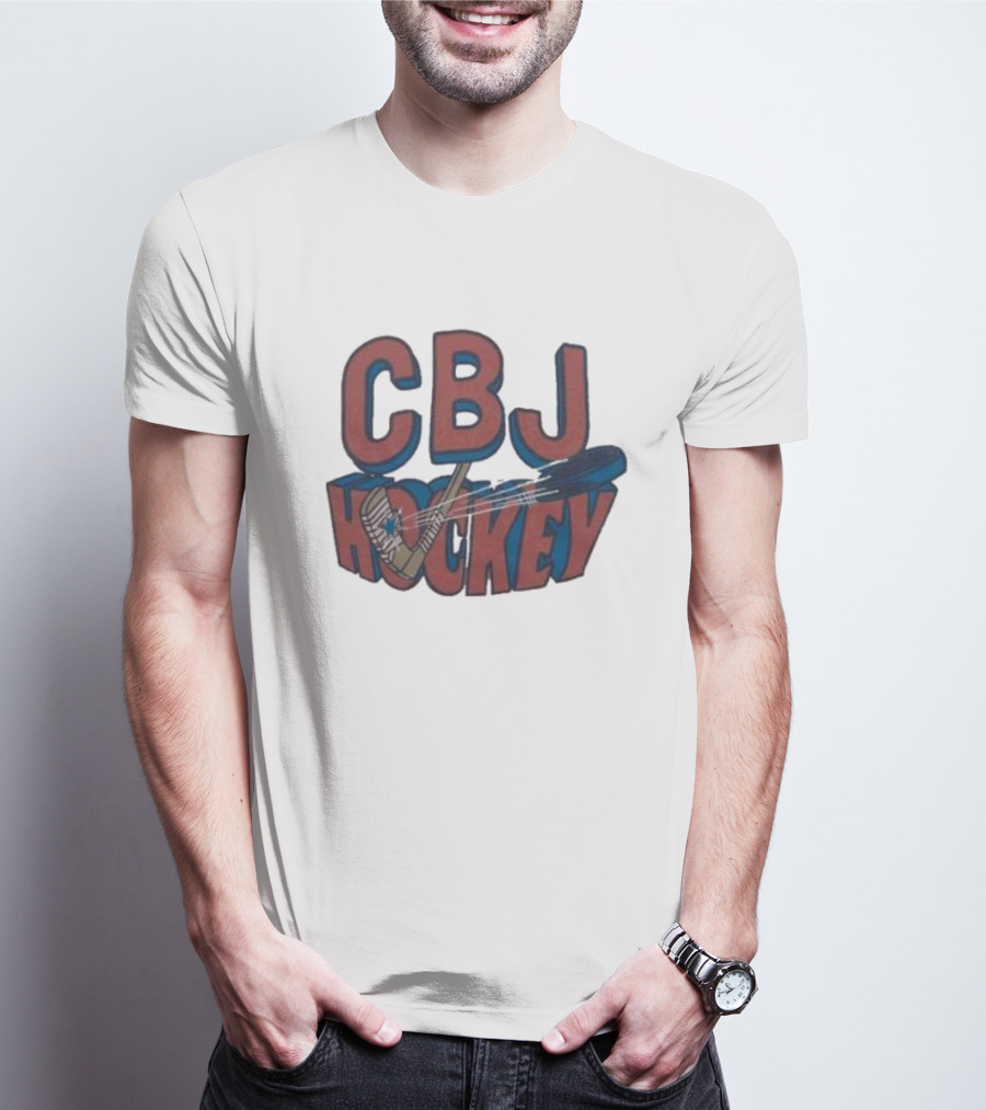 CBJ Hockey Stick And Puck T-Shirt