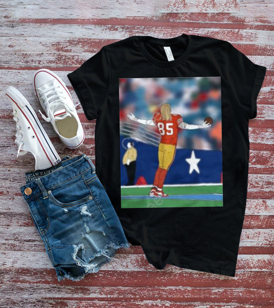 Day 31 Kittle Celebrates Touchdown Against Dallas Star Background T-Shirt