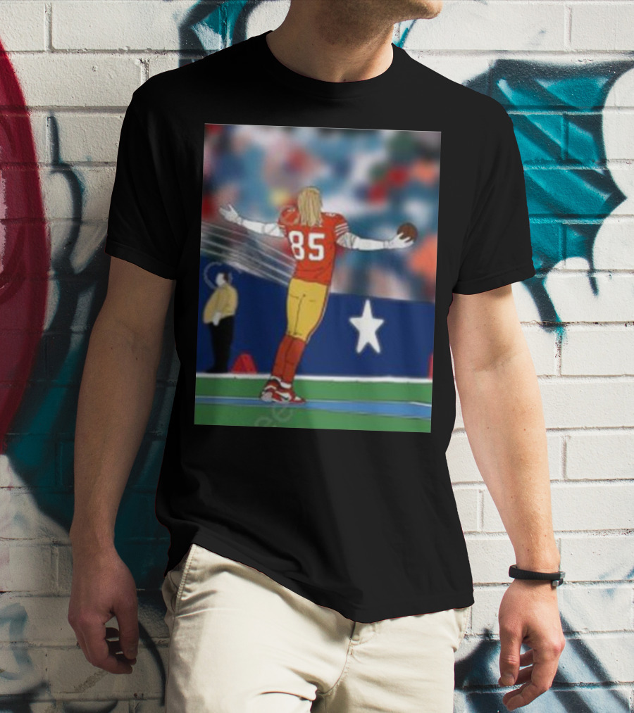 Day 31 Kittle Celebrates Touchdown Against Dallas Star Background T-Shirt