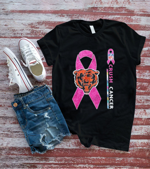 Chicago Bears NFL Crush Cancer Pink T-Shirt