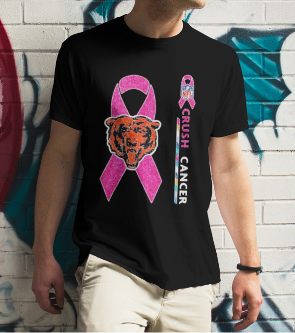 Chicago Bears NFL Crush Cancer Pink T-Shirt