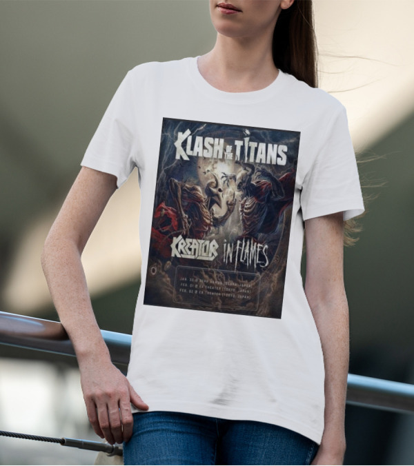 Klash Of The Titans Kreator In Flames Japan Tour January February 2024 Zep Namba Ex Theater Events T-Shirt