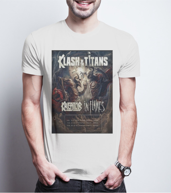 Klash Of The Titans Kreator In Flames Japan Tour January February 2024 Zep Namba Ex Theater Events T-Shirt