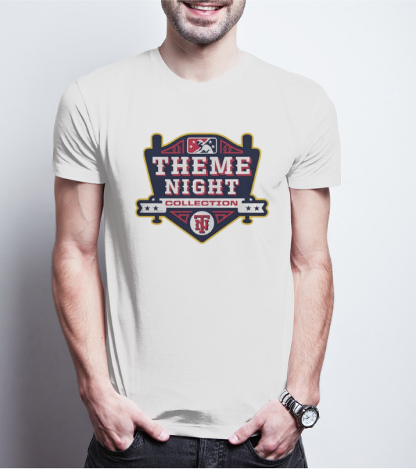 MLB Theme Night Collection Emblem With Baseball Bat Icon And Stars T-Shirt