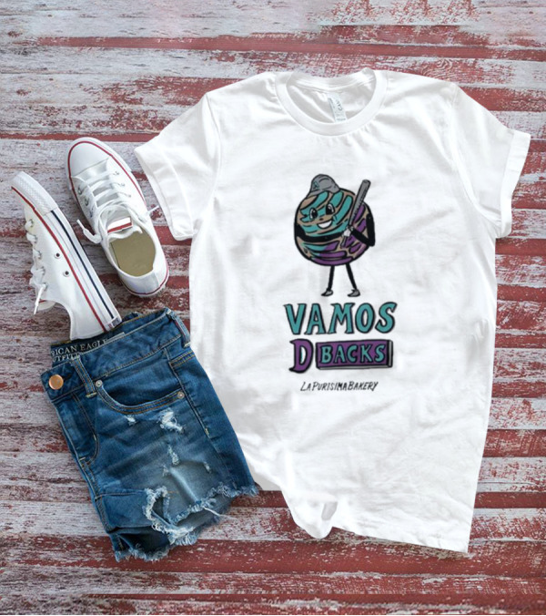 VAMOS DBACKS La Purisima Bakery Baseball Cookie Character T-Shirt