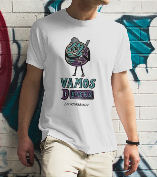 VAMOS DBACKS La Purisima Bakery Baseball Cookie Character T-Shirt