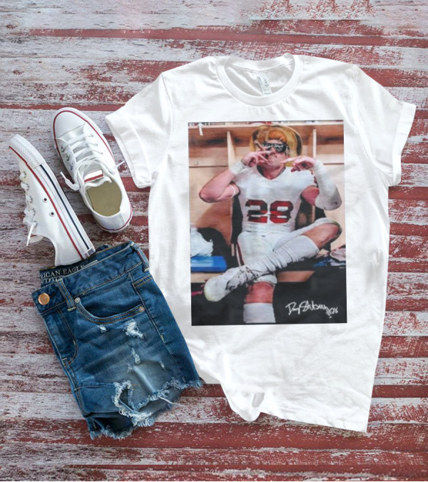 Oklahoma LB Danny Stutsman Number 28 Locker Room Signed T-Shirt