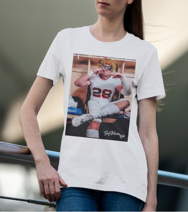 Oklahoma LB Danny Stutsman Number 28 Locker Room Signed T-Shirt