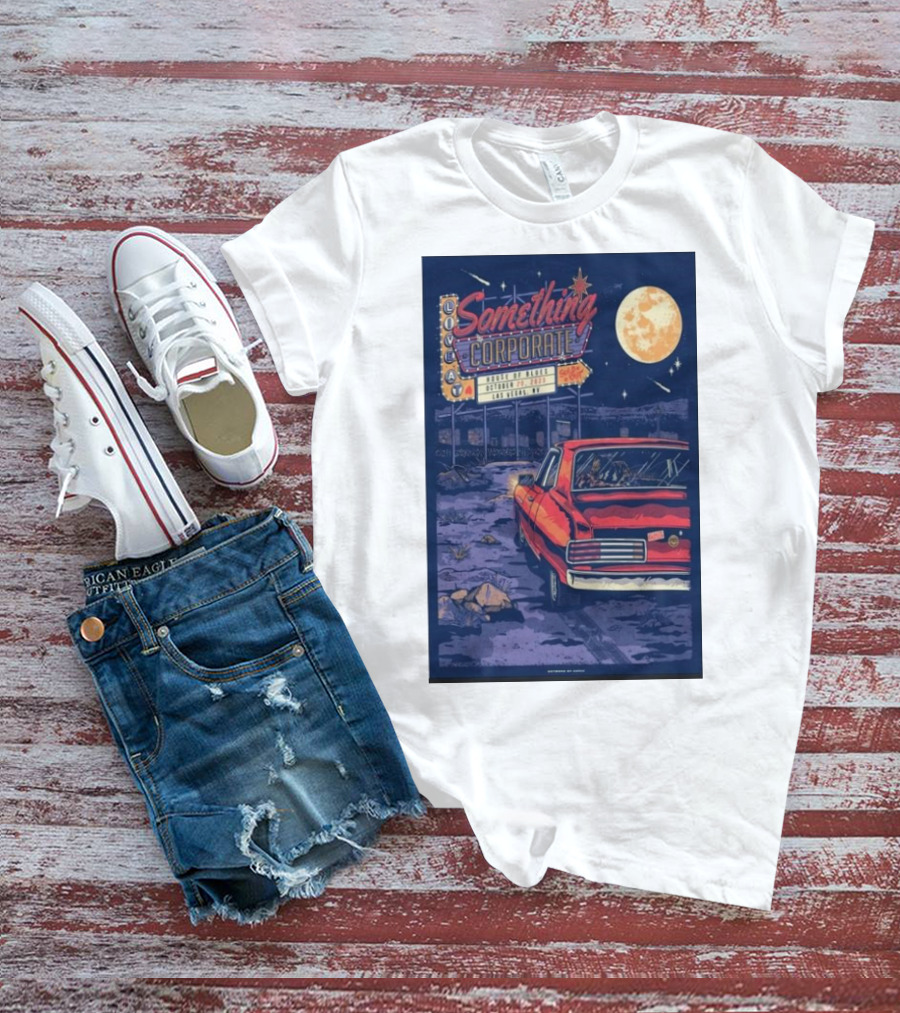 Something Corporate House Of Blues October 28 2002 Las Vegas Moonlit Desert Drive T-Shirt
