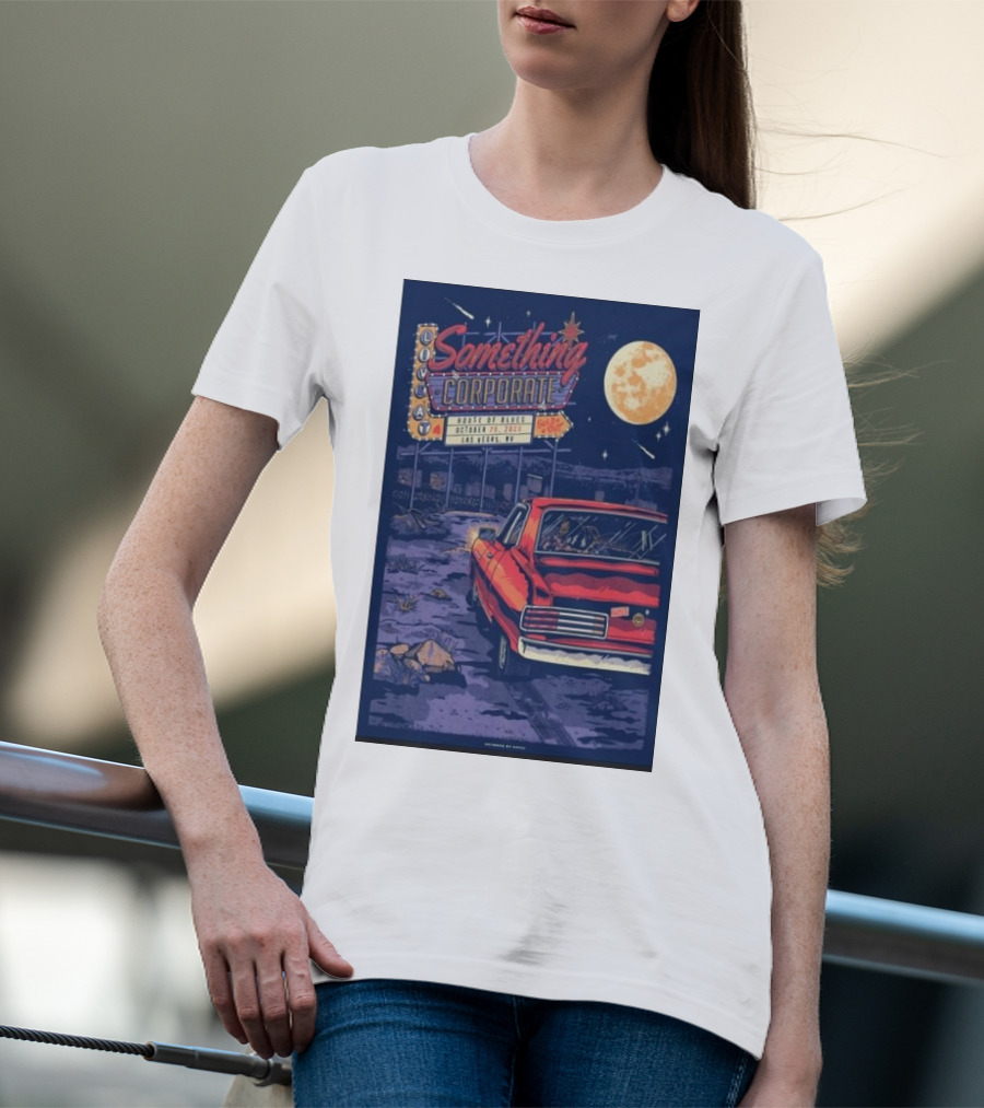 Something Corporate House Of Blues October 28 2002 Las Vegas Moonlit Desert Drive T-Shirt