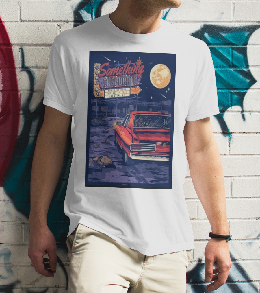 Something Corporate House Of Blues October 28 2002 Las Vegas Moonlit Desert Drive T-Shirt