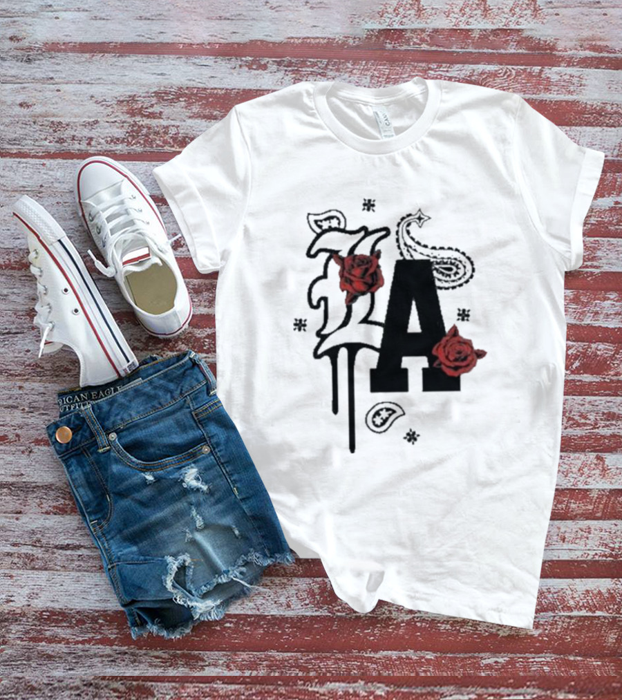 LA Drip Roses Bandana T-Shirt