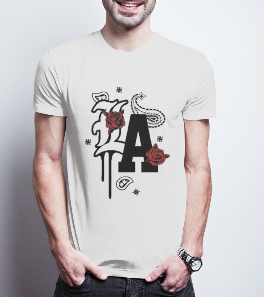 LA Drip Roses Bandana T-Shirt
