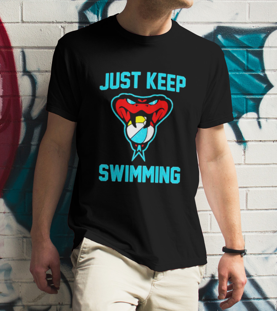 Arizona Diamondbacks Just Keep Swimming Snake With Beach Ball T-Shirt