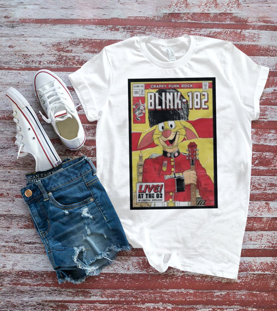 Blink-182 Crappy Punk Rock Live At The O2 London England Comic T-Shirt