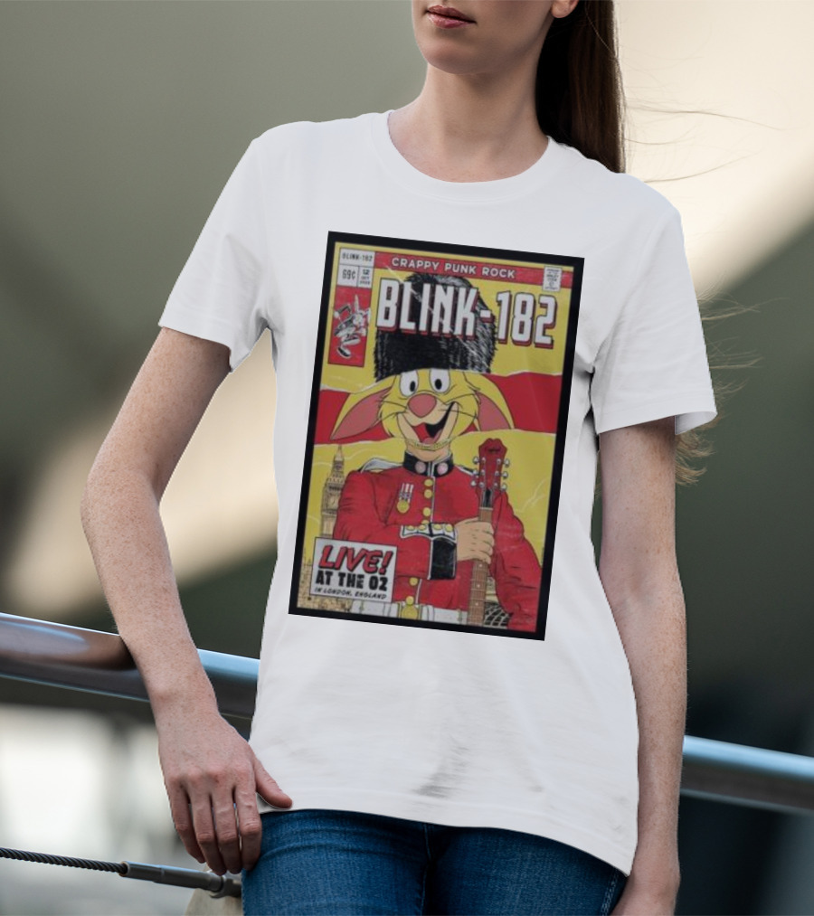 Blink-182 Crappy Punk Rock Live At The O2 London England Comic T-Shirt