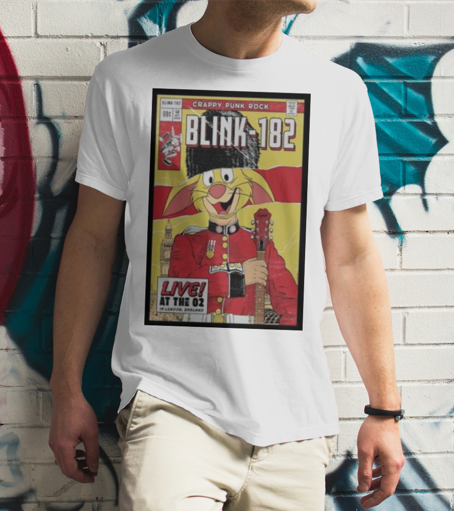Blink-182 Crappy Punk Rock Live At The O2 London England Comic T-Shirt