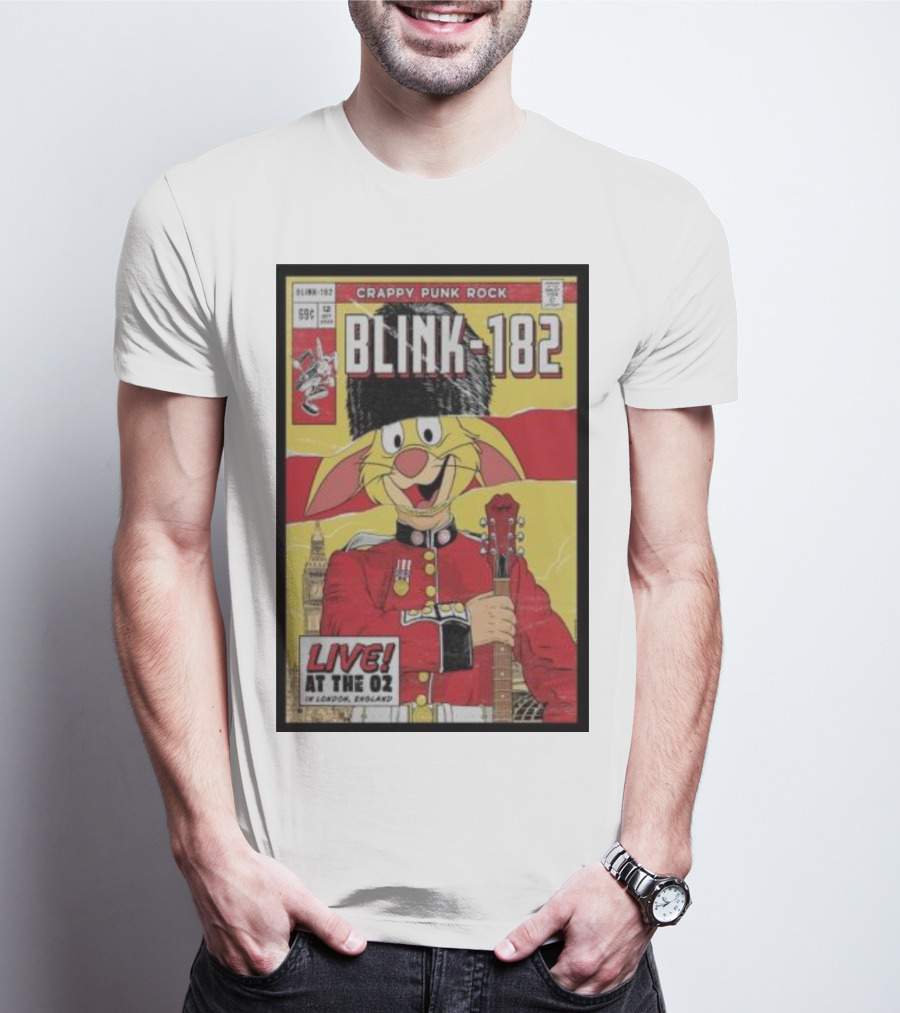 Blink-182 Crappy Punk Rock Live At The O2 London England Comic T-Shirt