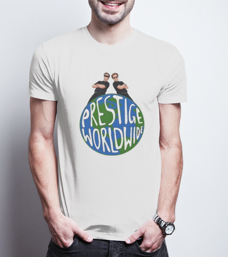 Step Brothers Prestige Worldwide Logo With Characters T-Shirt