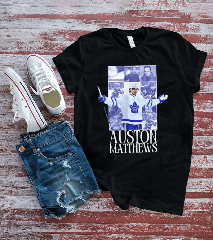 Toronto Maple Leafs Auston Matthews Eras Tour Hockey Collage T-Shirt