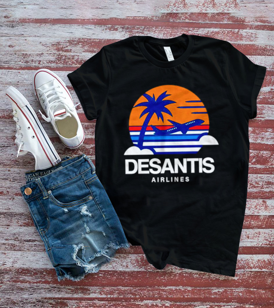 Prison Mitch DeSantis Airlines Palm Sunset Airplane T-Shirt