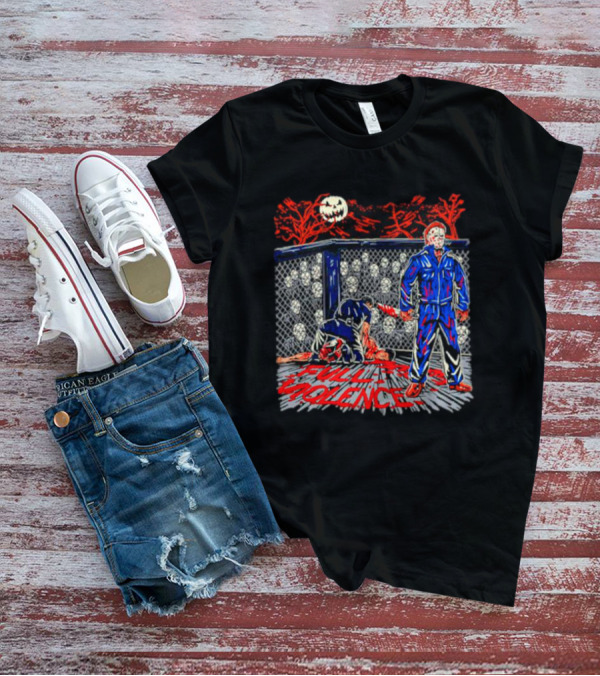 Michael Myers Full Moon Cage Violence Blood Halloween T-Shirt