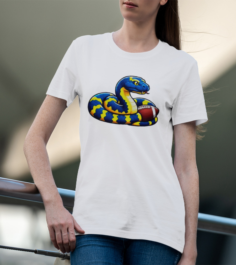 Michigan Boa Constrictor Snake Football Colors T-Shirt