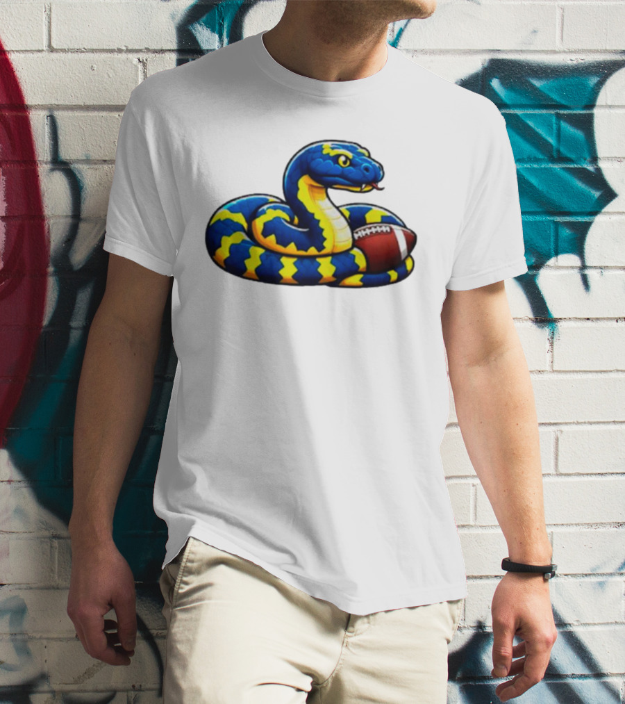 Michigan Boa Constrictor Snake Football Colors T-Shirt