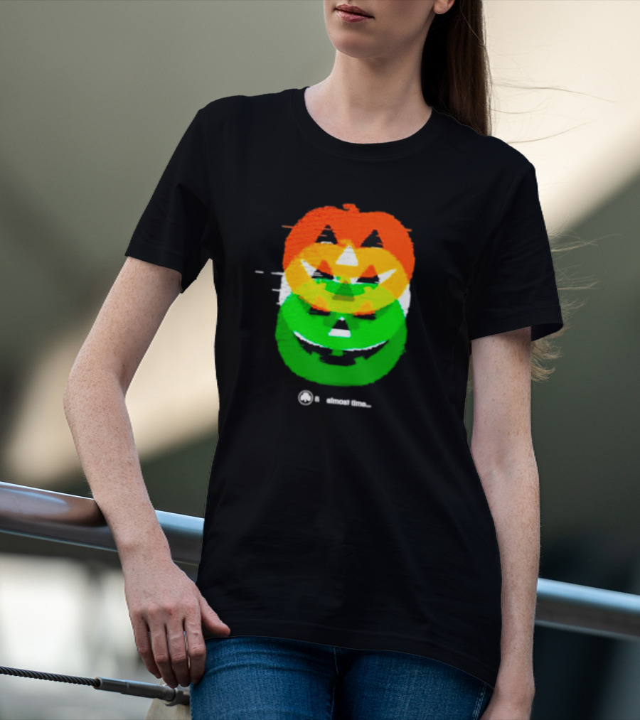 Pumpkin Glitch It's Almost Time T-Shirt